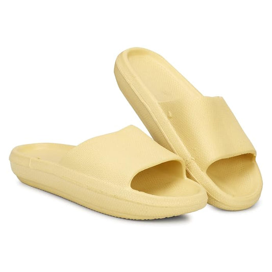 Cloud Slides for Men | Pillow Slippers Non-Slip Shower Slides | Cushioned Thick Sole Sandals | Indoor and Outdoor