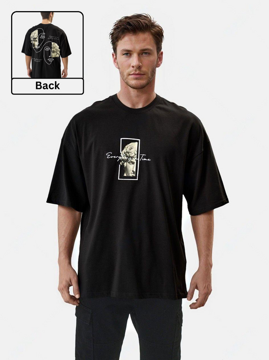 Men Oversized black graphic t-shirt